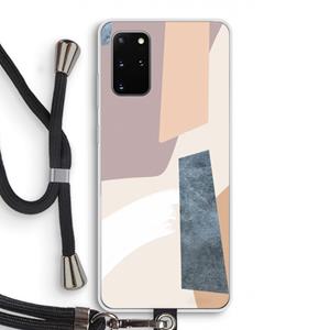 CaseCompany Luca: Samsung Galaxy S20 Plus Transparant Hoesje met koord