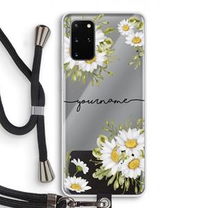 CaseCompany Daisies: Samsung Galaxy S20 Plus Transparant Hoesje met koord