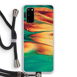 CaseCompany Green Inferno: Samsung Galaxy S20 Transparant Hoesje met koord
