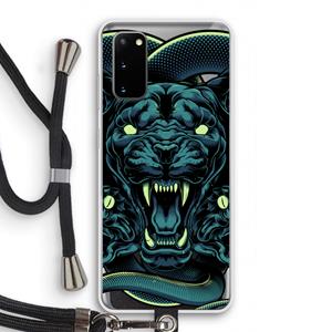 CaseCompany Cougar and Vipers: Samsung Galaxy S20 Transparant Hoesje met koord