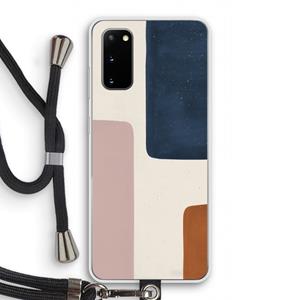 CaseCompany Geo #5: Samsung Galaxy S20 Transparant Hoesje met koord