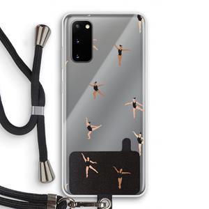 CaseCompany Dancing #1: Samsung Galaxy S20 Transparant Hoesje met koord