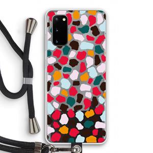 CaseCompany Colored Giraffe: Samsung Galaxy S20 Transparant Hoesje met koord
