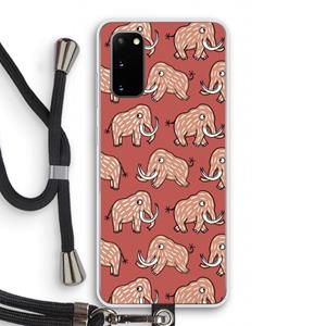 CaseCompany Mammoet: Samsung Galaxy S20 Transparant Hoesje met koord