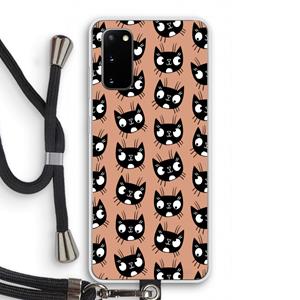 CaseCompany Kat: Samsung Galaxy S20 Transparant Hoesje met koord