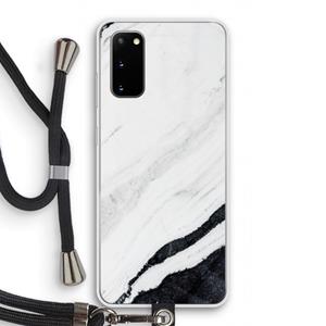 CaseCompany Elegante marmer: Samsung Galaxy S20 Transparant Hoesje met koord