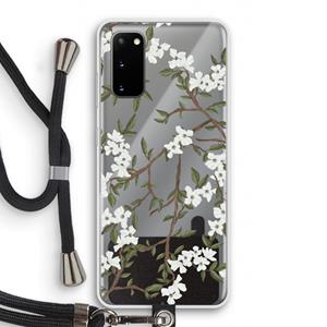 CaseCompany Blossoming spring: Samsung Galaxy S20 Transparant Hoesje met koord