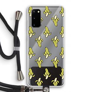 CaseCompany Bananas: Samsung Galaxy S20 Transparant Hoesje met koord