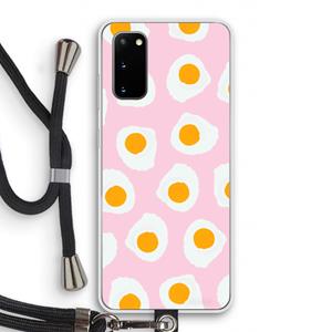 CaseCompany Dancing eggs: Samsung Galaxy S20 Transparant Hoesje met koord