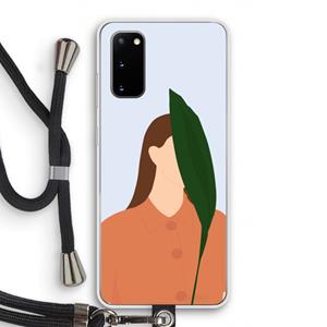 CaseCompany Leaf: Samsung Galaxy S20 Transparant Hoesje met koord