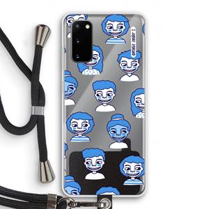CaseCompany Gezichtjes: Samsung Galaxy S20 Transparant Hoesje met koord
