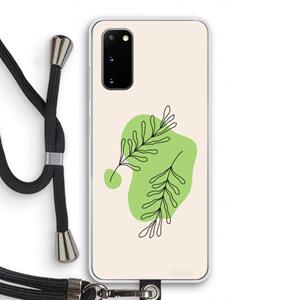 CaseCompany Beleaf in you: Samsung Galaxy S20 Transparant Hoesje met koord