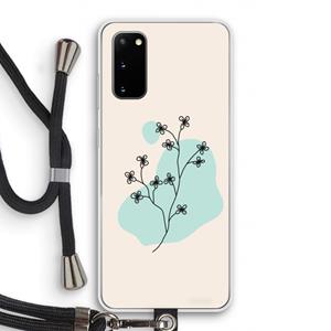 CaseCompany Love your petals: Samsung Galaxy S20 Transparant Hoesje met koord