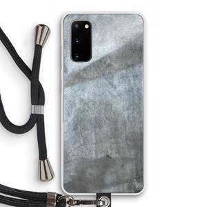 CaseCompany Grey Stone: Samsung Galaxy S20 Transparant Hoesje met koord