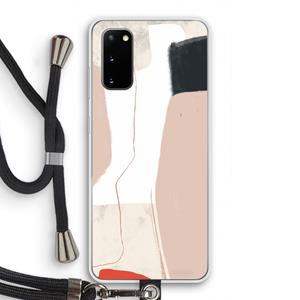 CaseCompany Lava: Samsung Galaxy S20 Transparant Hoesje met koord