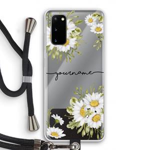CaseCompany Daisies: Samsung Galaxy S20 Transparant Hoesje met koord