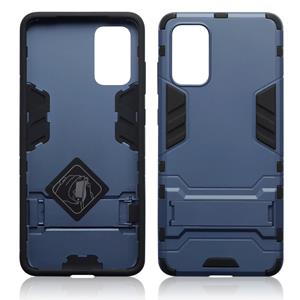 Double Armor Layer hoes met stand - Samsung Galaxy S20 Plus - Blauw