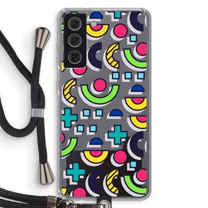 CaseCompany 8-bit N°6: Samsung Galaxy S21 FE Transparant Hoesje met koord