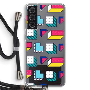 CaseCompany 8-bit N°7: Samsung Galaxy S21 FE Transparant Hoesje met koord
