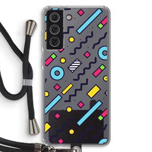 CaseCompany 8-bit N°8: Samsung Galaxy S21 FE Transparant Hoesje met koord