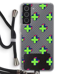 CaseCompany 8-bit N°10: Samsung Galaxy S21 FE Transparant Hoesje met koord