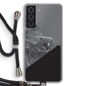 CaseCompany Combinatie marmer: Samsung Galaxy S21 FE Transparant Hoesje met koord