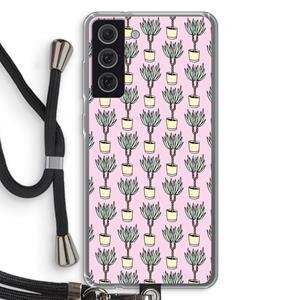CaseCompany Boompje: Samsung Galaxy S21 FE Transparant Hoesje met koord