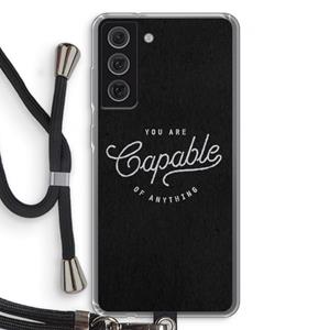 CaseCompany Capable: Samsung Galaxy S21 FE Transparant Hoesje met koord
