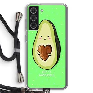 CaseCompany Avocuddle: Samsung Galaxy S21 FE Transparant Hoesje met koord