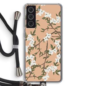 CaseCompany Blossoming spring: Samsung Galaxy S21 FE Transparant Hoesje met koord