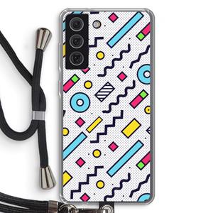CaseCompany 8-bit N°8: Samsung Galaxy S21 FE Transparant Hoesje met koord