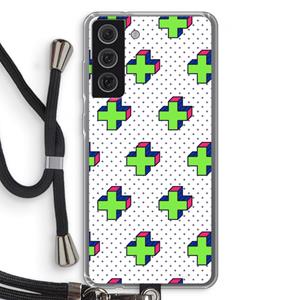 CaseCompany 8-bit N°10: Samsung Galaxy S21 FE Transparant Hoesje met koord
