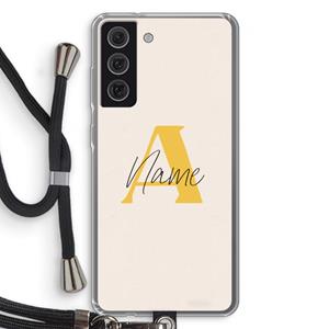 CaseCompany Amber Script: Samsung Galaxy S21 FE Transparant Hoesje met koord