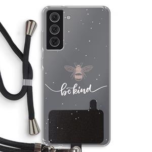 CaseCompany Be(e) kind: Samsung Galaxy S21 FE Transparant Hoesje met koord