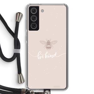 CaseCompany Be(e) kind: Samsung Galaxy S21 FE Transparant Hoesje met koord