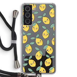 CaseCompany Citroenen: Samsung Galaxy S21 FE Transparant Hoesje met koord