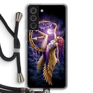 CaseCompany Aerial Angel: Samsung Galaxy S21 FE Transparant Hoesje met koord