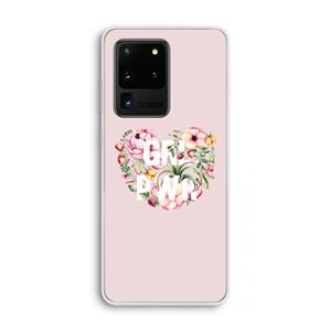 CaseCompany GRL PWR Flower: Samsung Galaxy S20 Ultra Transparant Hoesje