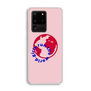 CaseCompany Run The World: Samsung Galaxy S20 Ultra Transparant Hoesje