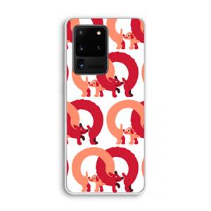 CaseCompany Dogs: Samsung Galaxy S20 Ultra Transparant Hoesje