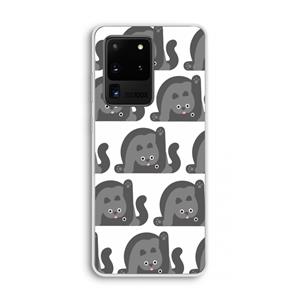 CaseCompany Cats: Samsung Galaxy S20 Ultra Transparant Hoesje