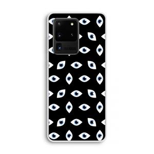 CaseCompany Eyes pattern: Samsung Galaxy S20 Ultra Transparant Hoesje