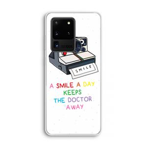 CaseCompany Smile: Samsung Galaxy S20 Ultra Transparant Hoesje