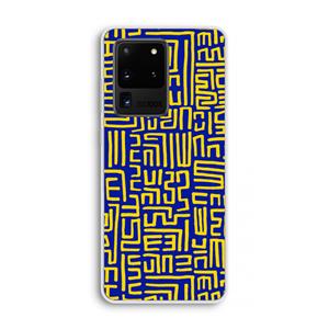 CaseCompany Majorelle Blue Print: Samsung Galaxy S20 Ultra Transparant Hoesje