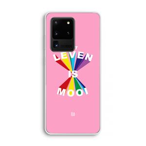 CaseCompany Het Leven Is Mooi: Samsung Galaxy S20 Ultra Transparant Hoesje