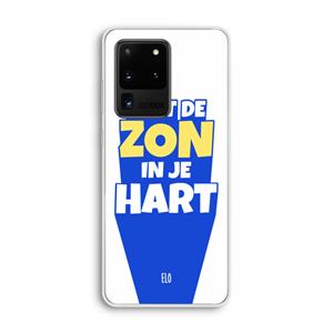 CaseCompany Laat de zon in je hart: Samsung Galaxy S20 Ultra Transparant Hoesje