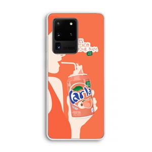 CaseCompany Peach please!: Samsung Galaxy S20 Ultra Transparant Hoesje