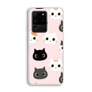 CaseCompany Katten: Samsung Galaxy S20 Ultra Transparant Hoesje
