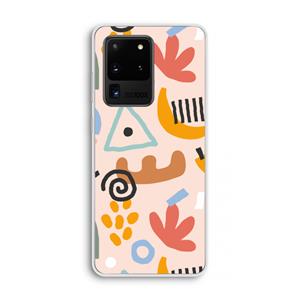 CaseCompany Abstract: Samsung Galaxy S20 Ultra Transparant Hoesje