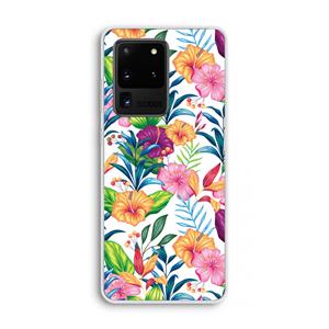 CaseCompany Tropisch 2: Samsung Galaxy S20 Ultra Transparant Hoesje